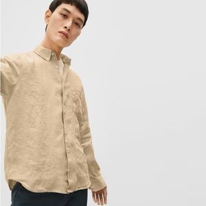 Everlane Men's Linen Standard Fit Shirt in Khaki